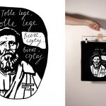 Torba bawełniana czarna: św. Augustyn