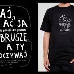 Koszulka z cytatem czarna: PROJEKT