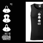 Podkoszulek z cytatem czarny unisex: Alf