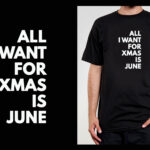 Koszulka z cytatem czarna: All I want (ENG)
