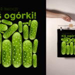 Torba bawełniana czarna: Ogórki