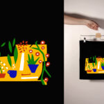 Torba bawełniana czarna: Stół