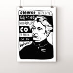 Plakat A2: Mickiewicz Ciemno wszędzie (biały)