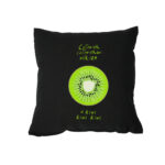 Poduszka czarna: kiwi