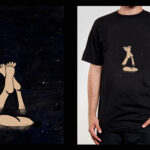 Koszulka z cytatem czarna: W jeziorze nocą