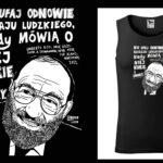 Podkoszulek z cytatem czarny unisex: Umberto Eco
