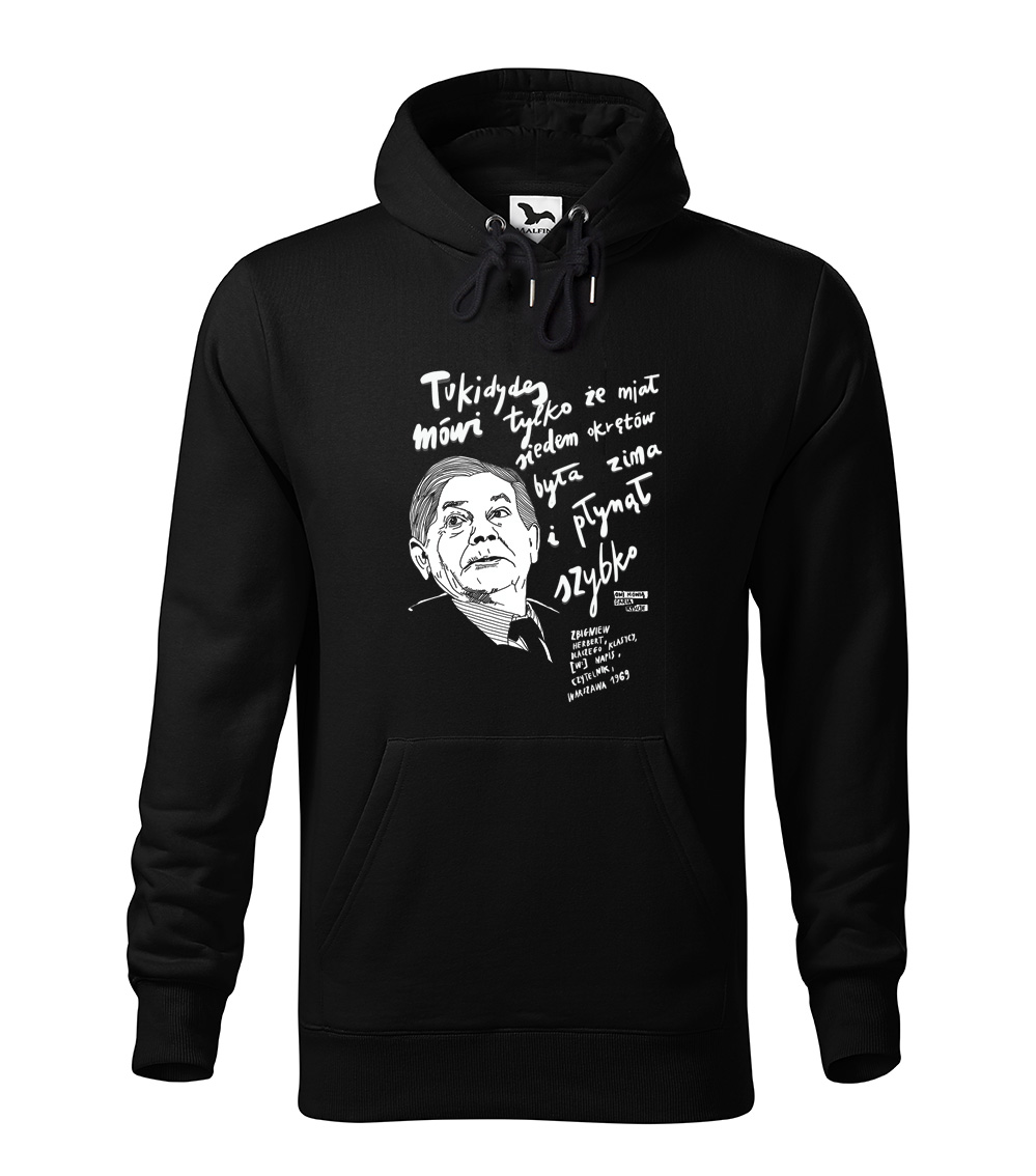 bluza herbert tukidydes Bluza czarna z kapturem: Herbert Tukidydes - obrazek 1