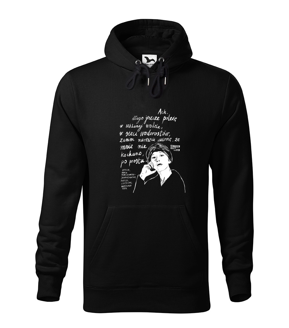 bluza pawlikowska Bluza czarna z kapturem: Pawlikowska-Jasnorzewska - obrazek 1