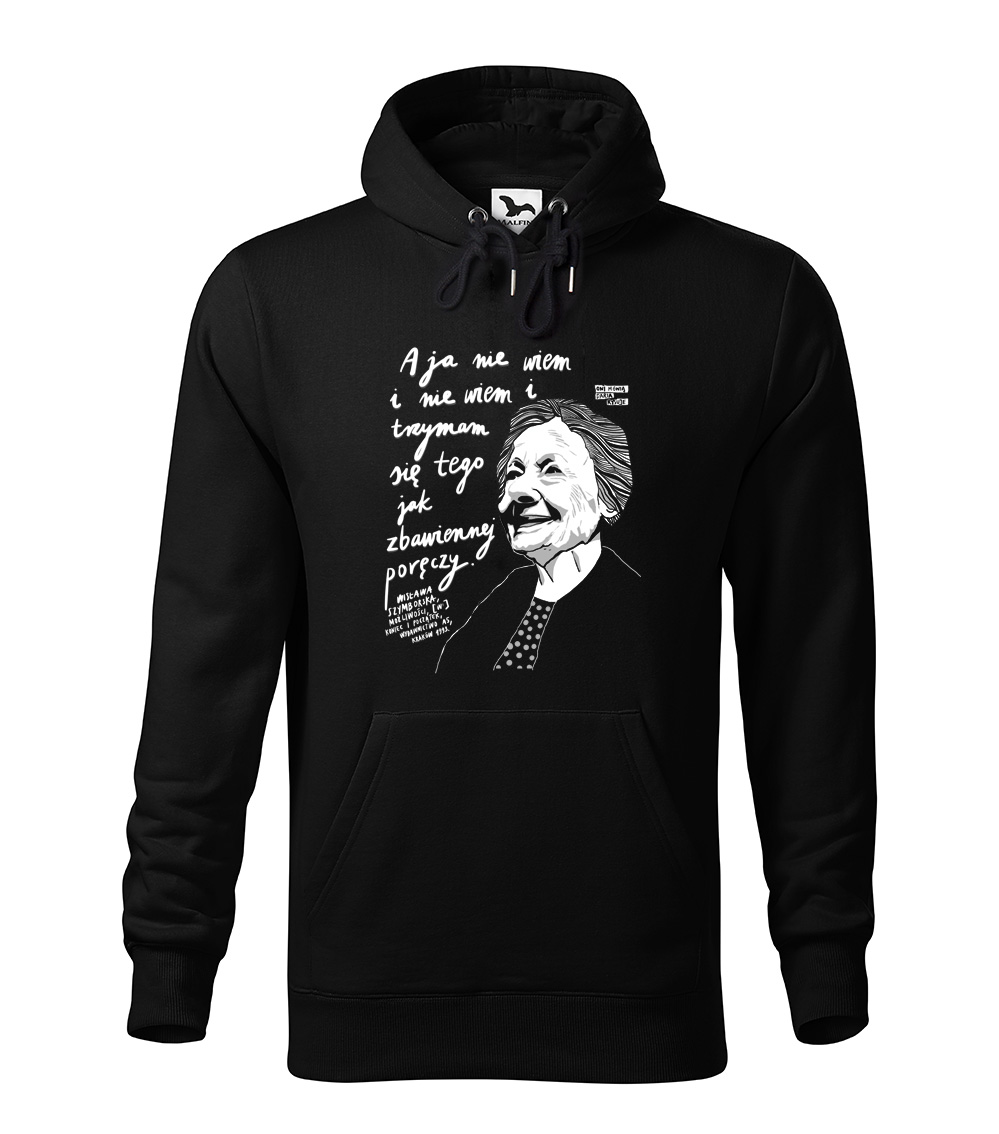 bluza szymborska porecz Bluza czarna z kapturem: Szymborska - obrazek 1